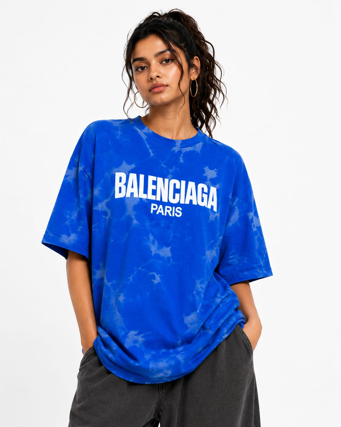 Acid Wash Oversized T-Shirt – Blue