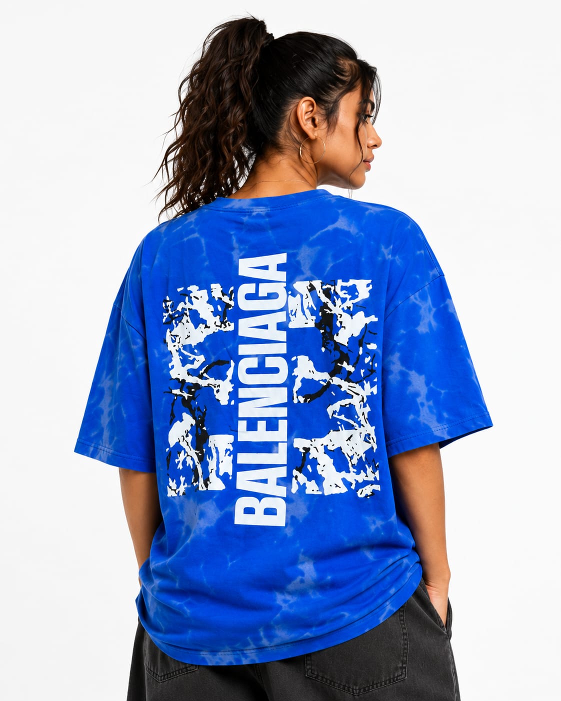 Acid Wash Oversized T-Shirt – Blue
