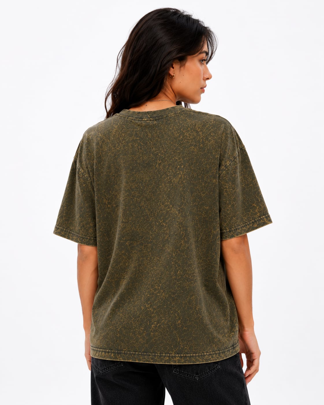 Urban Legacy Acid Wash Oversized T-Shirt – Olive